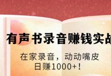 有声书录音赚钱实战:在家录音,动动嘴皮,日赚1000+!-泡泡爱学习