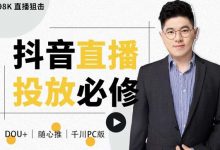 大力说·直播投放从0-1,四堂课程解析DOU+、小店随心推、千川PC版的投放底层逻辑-泡泡爱学习