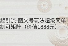 短视频引流-图文号玩法超级简单,可复制可矩阵(价值1888元)-泡泡爱学习